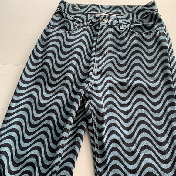 NWT Psychedelic Black & Blue Ragged Jeans Urban Outfitters Size 26 - Picture 5 of 15